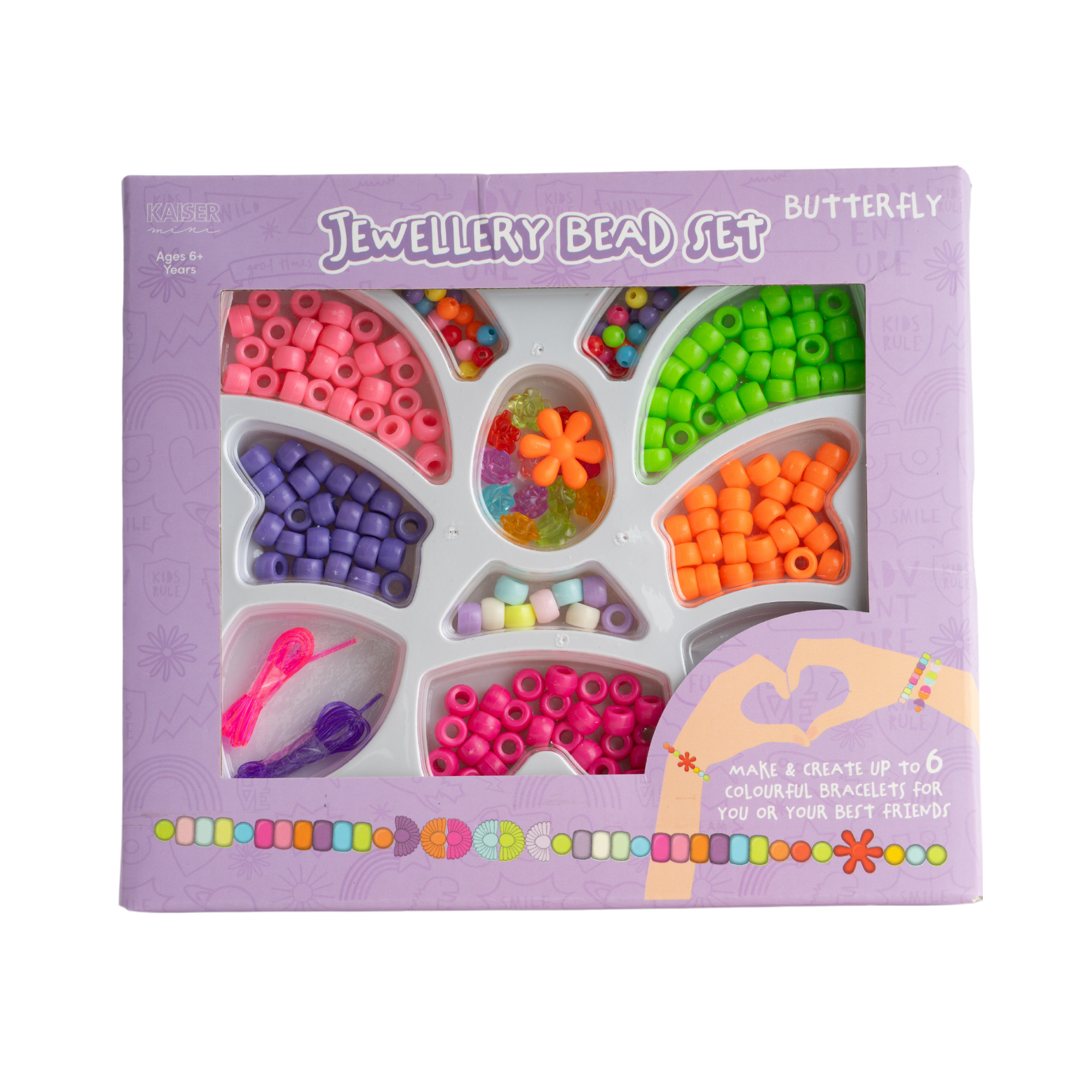 Kaiser Creative Club - Kids Mega Bead Set Sml - BUTTERFLY